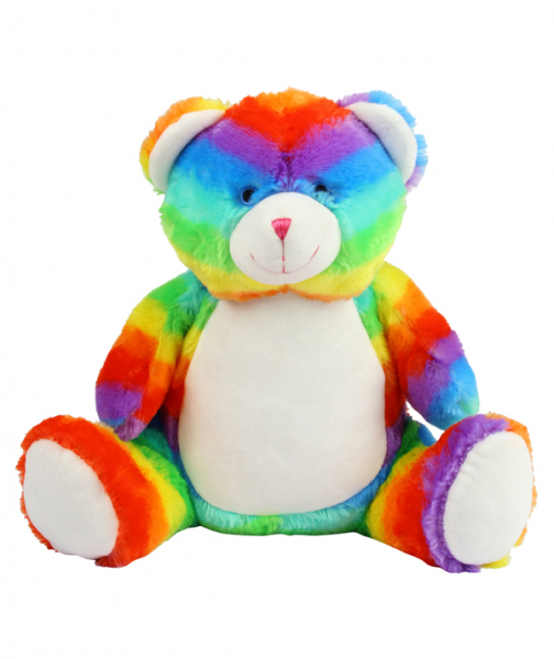 Teddy Rainbow bestickt mit Namen ca. 45 cm
